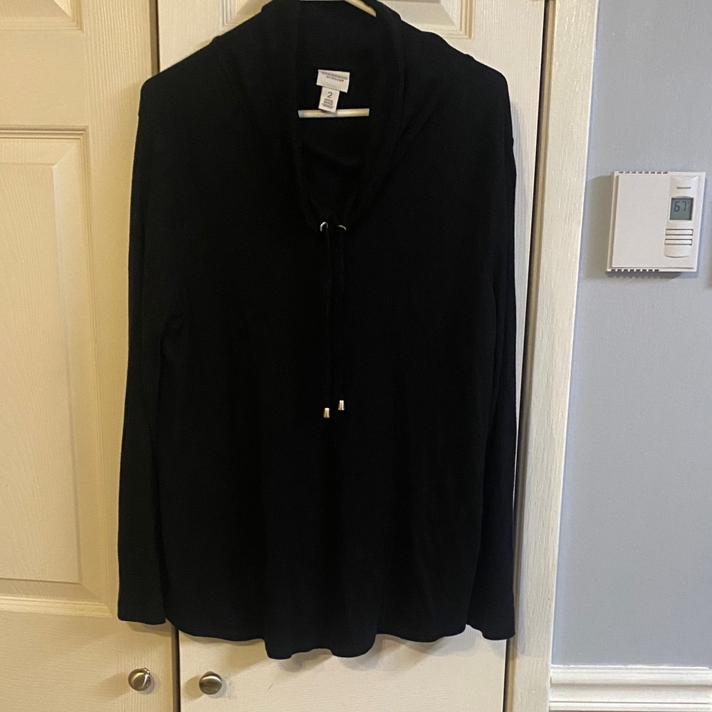 Chico's Black Cowl Neck Top